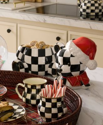 Courtly Santa Bear Ceramic Cookie Jar