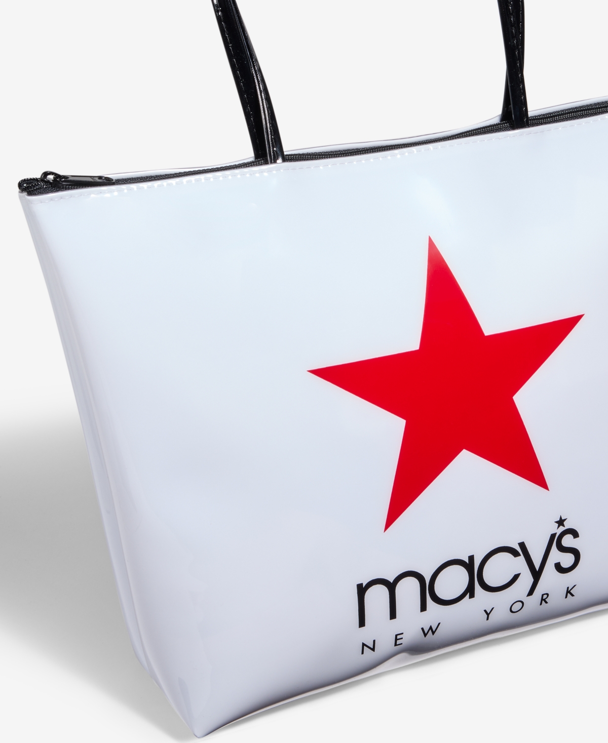 Macy's New York Logo Zip Tote Bag,  Exclusive In Transparent