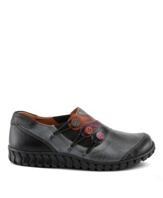 Neeta Colorblock Leather Slip-On Shoe with Removable Insole and Flexible Comfort Sole