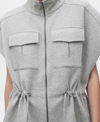 Women's Adjustable Waistband Short-Sleeved Jacket