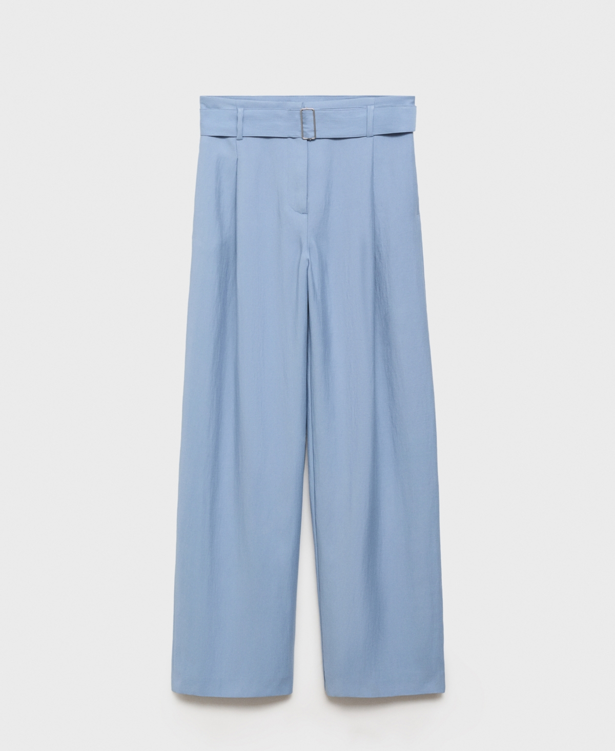 Mango Pantalon Paperbag Ceinture Bleu Ciel - Femme - 40 -  In Blue