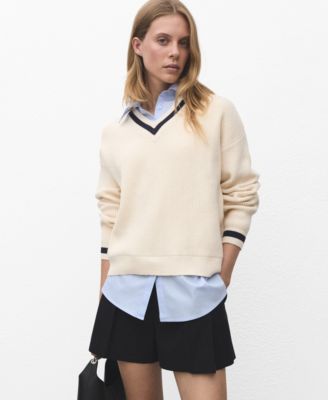 MANGO - Women's Combined Shirt Sweater