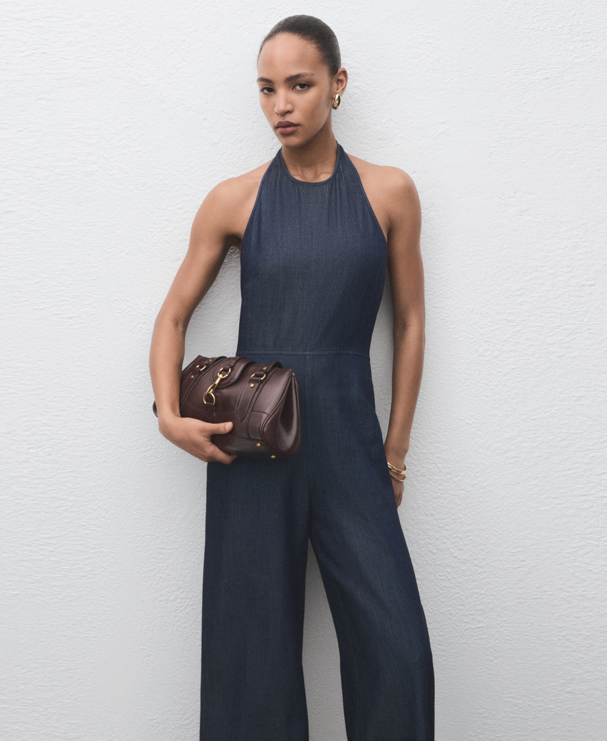Mango Women's Lyocell Denim Jumpsuit In Blue
