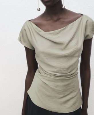 Women's Asymmetrical Collar Modal Blouse