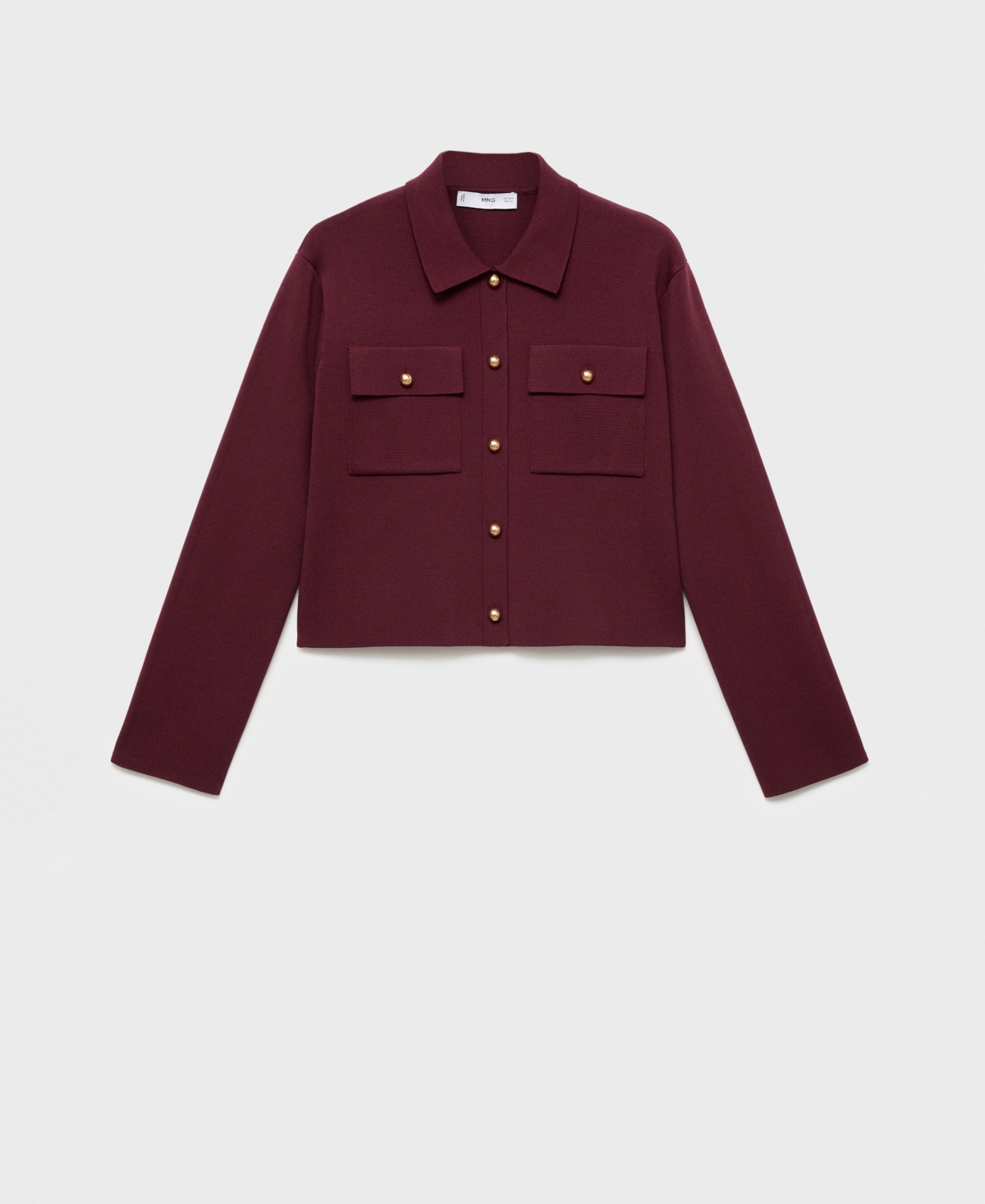 Mango Women's Pocket Knit Jacket In Brown