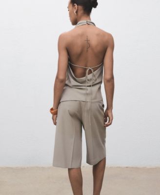 Women's Asymmetrical Open-Back Top