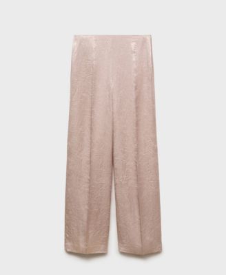 Women's Satin Crinkle-Effect Pants