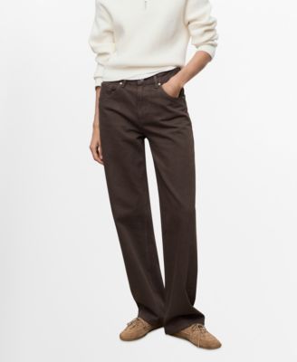 MANGO - Women's Miami Medium-Rise Straight-Fit Jeans