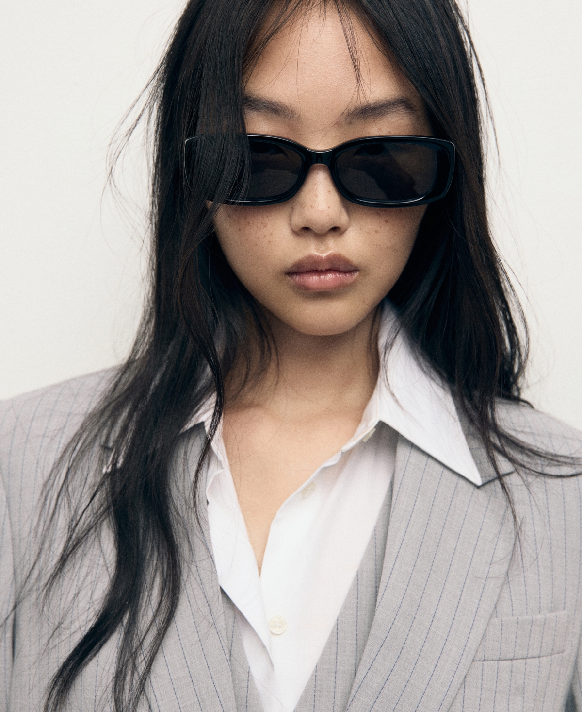 Mango Women's Pinstripe Suit Jacket In Gray