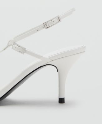 Women's Buckles Leather Heeled Sandals