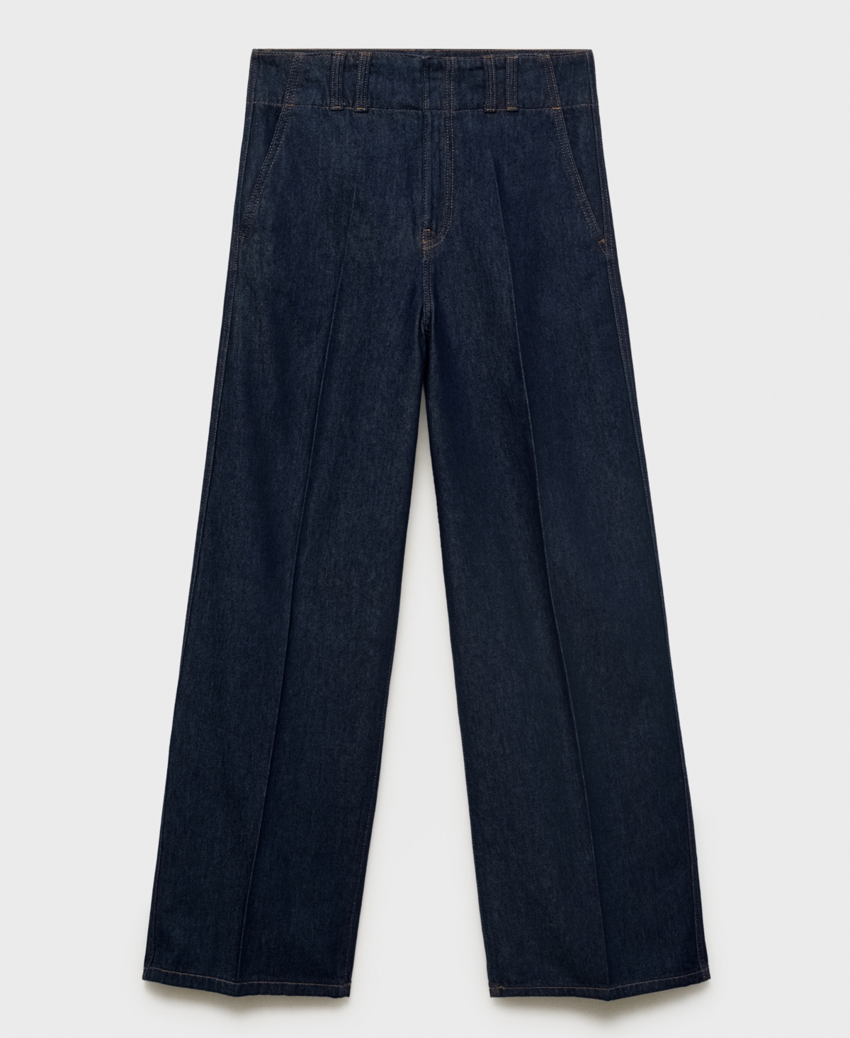 Mango Women's Wide-leg Denim Pants In Blue