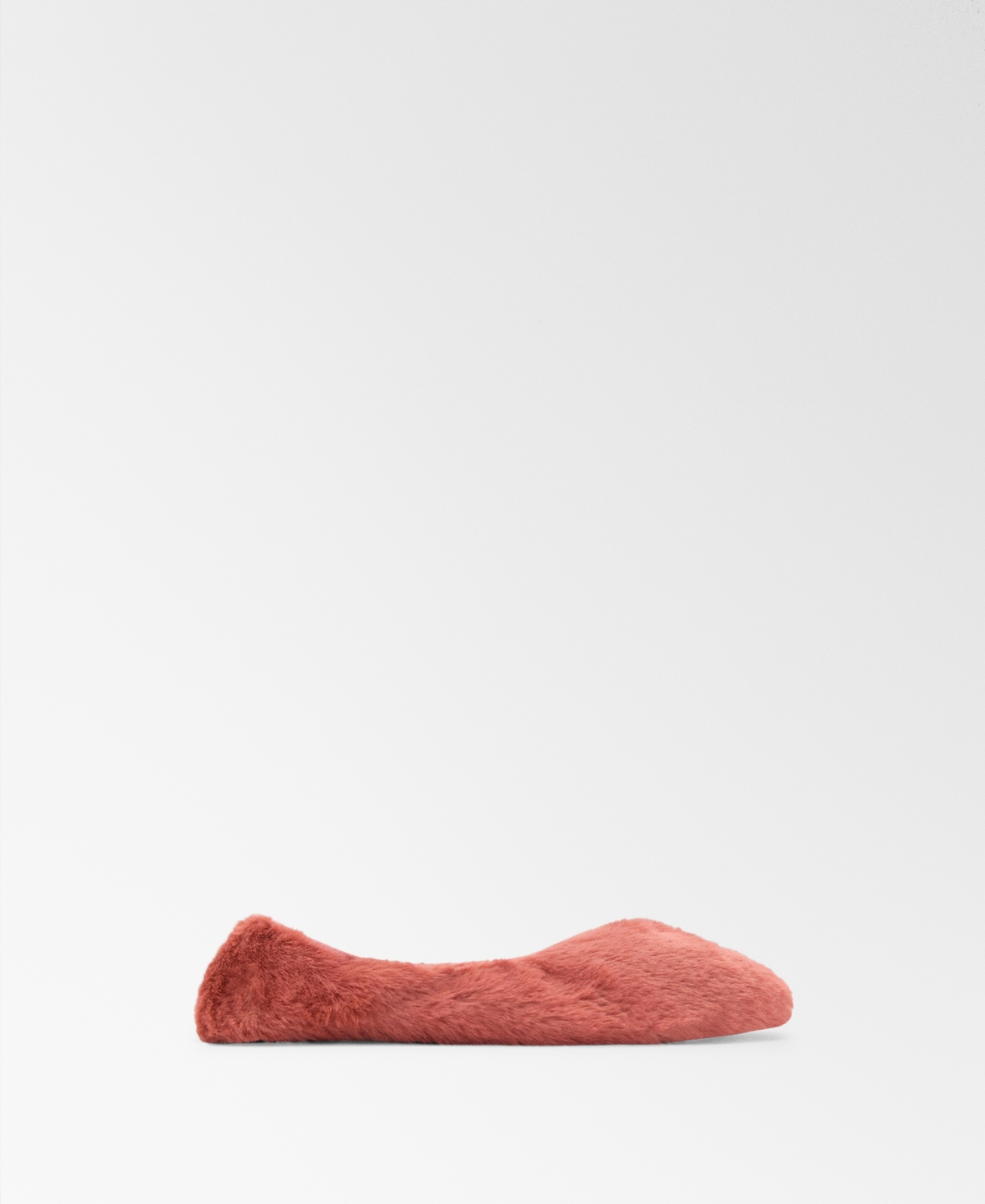 Mango Faux Fur Slipper In Red
