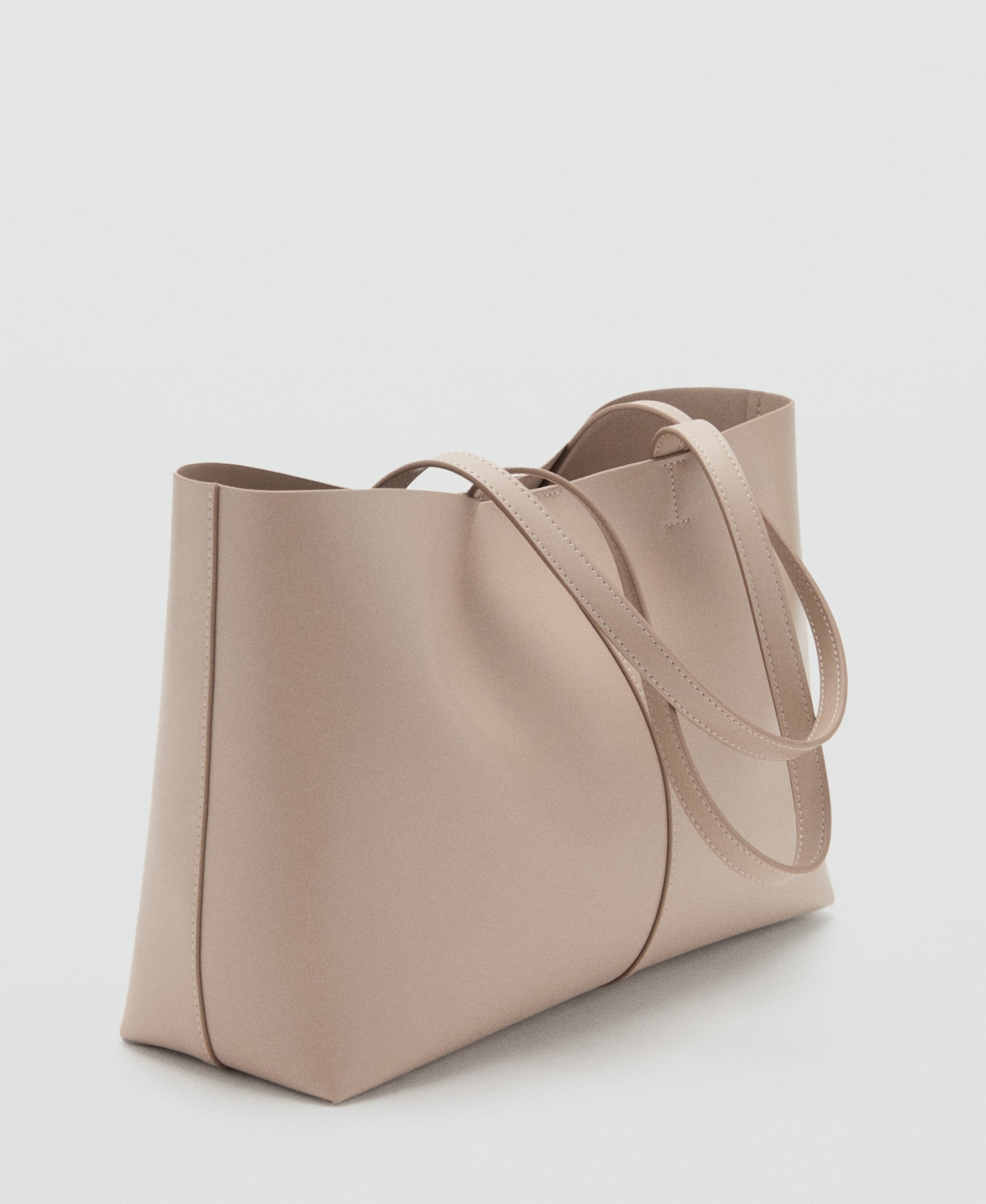 Mango Women's Double Handle Shopper Bag In Brown