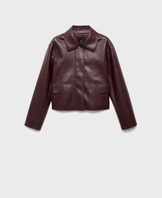 Women's Pockets Leather-Effect Jacket