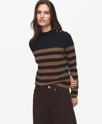 MANGO - Women's Perkins Collar Button Sweater
