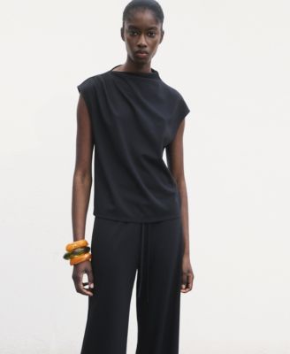 Women's Elasticated Waist Wide-Leg Pants