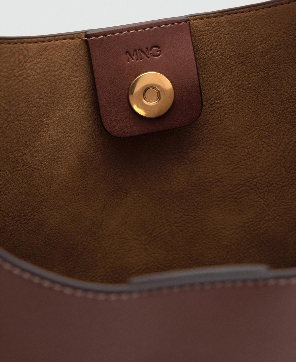 Mango Women's Large Oval Shoulder Bag In Brown