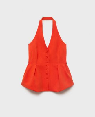 Women's Halter-Neck Peplum Vest