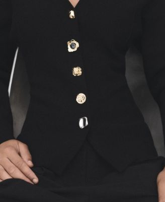 Women's Jewel Buttons Knitted Jacket