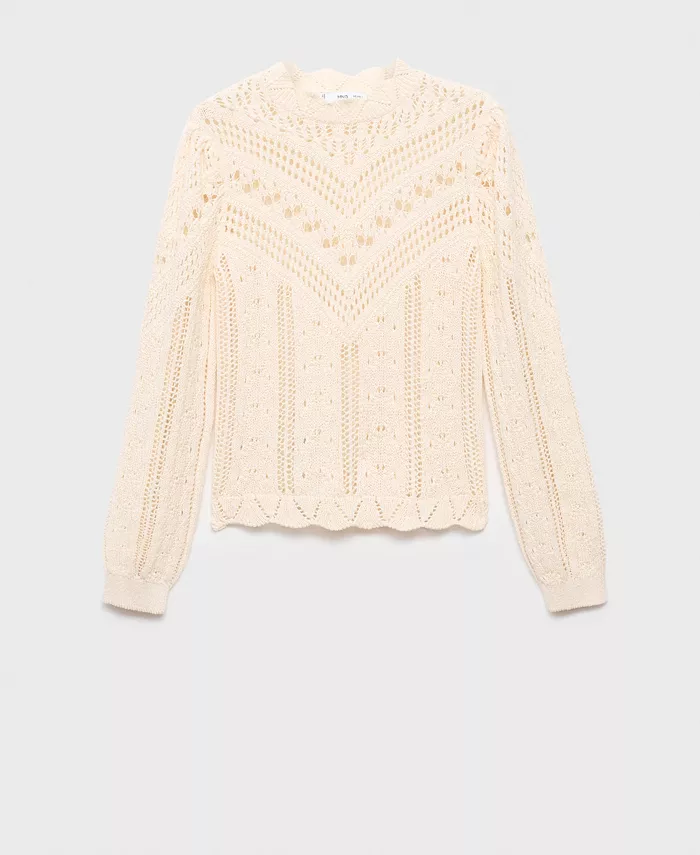 Women's Openwork Details Knitted Sweater