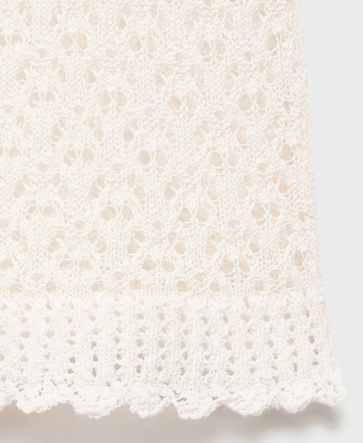 Mango Open Stitch Sweater Tank In Neutral