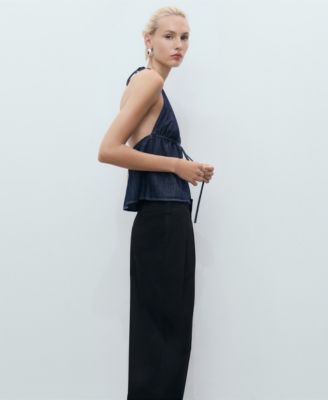 Women's Buttons Cotton Pants