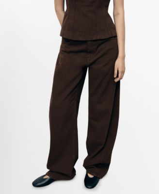 MANGO - Women's Mid-Rise Balloon Jeans