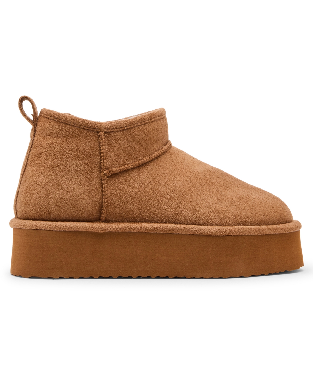Madden Girl Women's Brave Cozy Mini Platform Booties In Brown