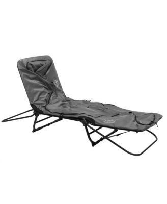 Original Quick Setup 1 Person Elevated Cot, Lounge Chair, & Tent, Gray