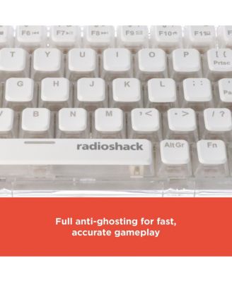 Wired USB-A Gaming Keyboard, Transparent Mechanical Design, RGB Backlit, 67 Keys, Rotary Knob, Anti-Ghosting, Durable Build