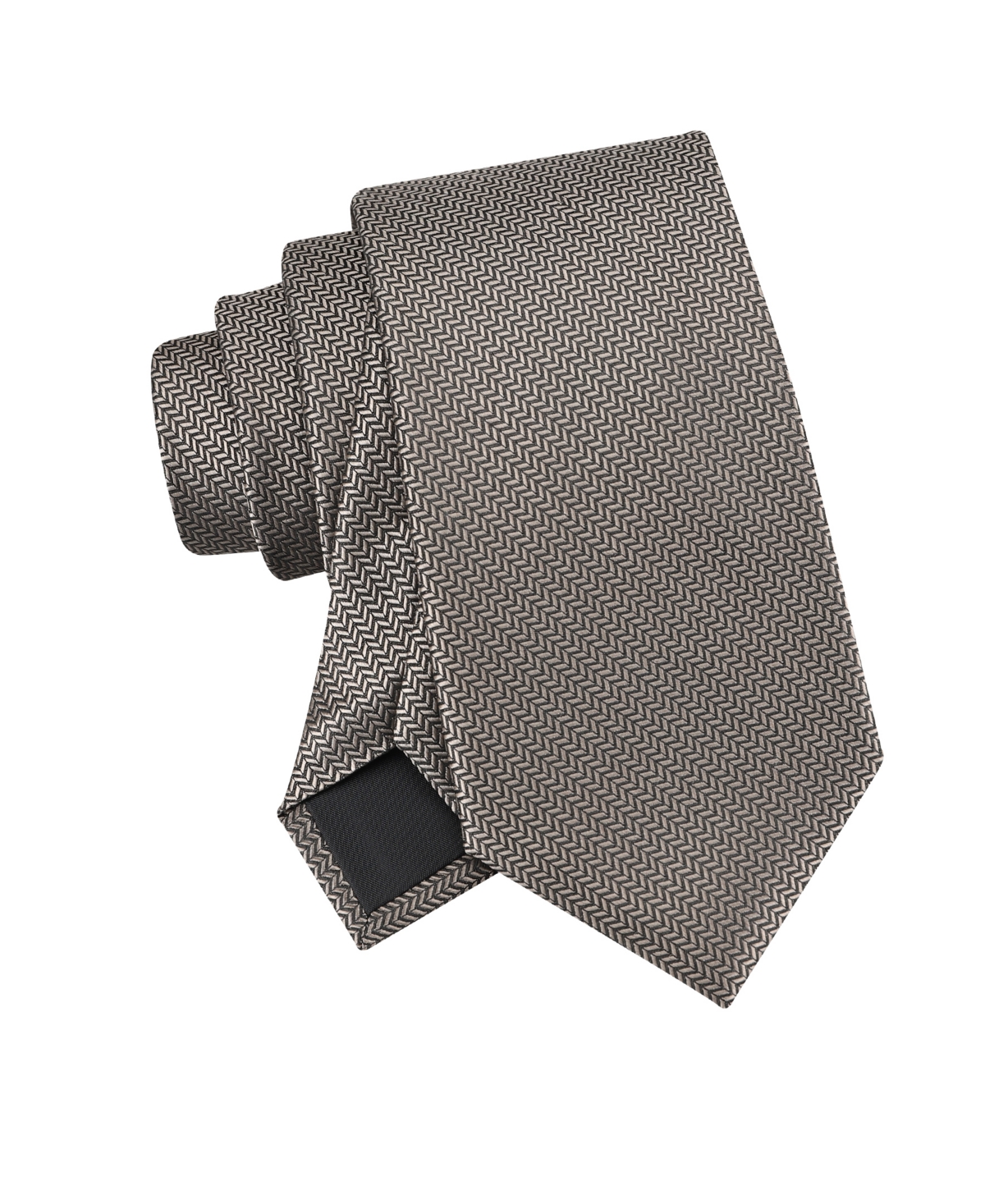 Calvin Klein Men's Mason Chevron Striped Tie In Brown