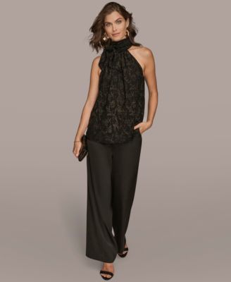 Women's Novelty Burnout Halter Top