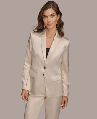 Donna Karan New York - Women's Metallic One-Button Blazer