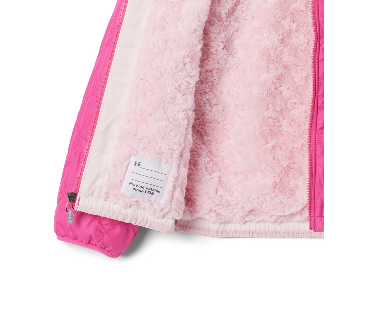 Columbia Girls 7-20 Bella Plush Ii Fleece-lined Full-zip Hooded Jacket In Pink