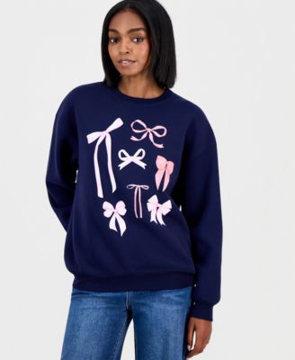 Self Esteem - Juniors' Bow Graphic-Print Sweatshirt
