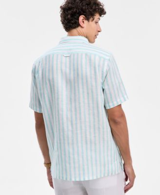 Men's Casa Regular-Fit Floral Button-Down Linen Shirt