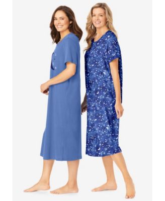 Women's Dreams and Co. 2-Pack Long Sleepshirts