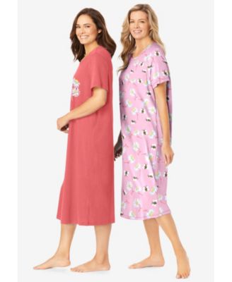 Women's Dreams and Co. 2-Pack Long Sleepshirts