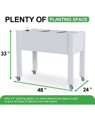Srushti Raised Garden Bed with Wheels