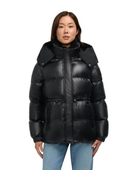 Женские куртки PAJAR Women’s Halo Puffer with Removable Hood and Faux Sherpa Bib