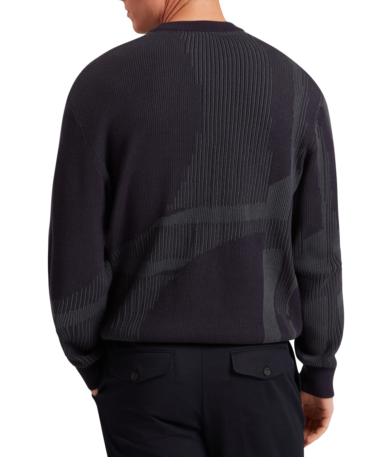 Ted Baker Wilan Abstract Crewneck Sweater In Black