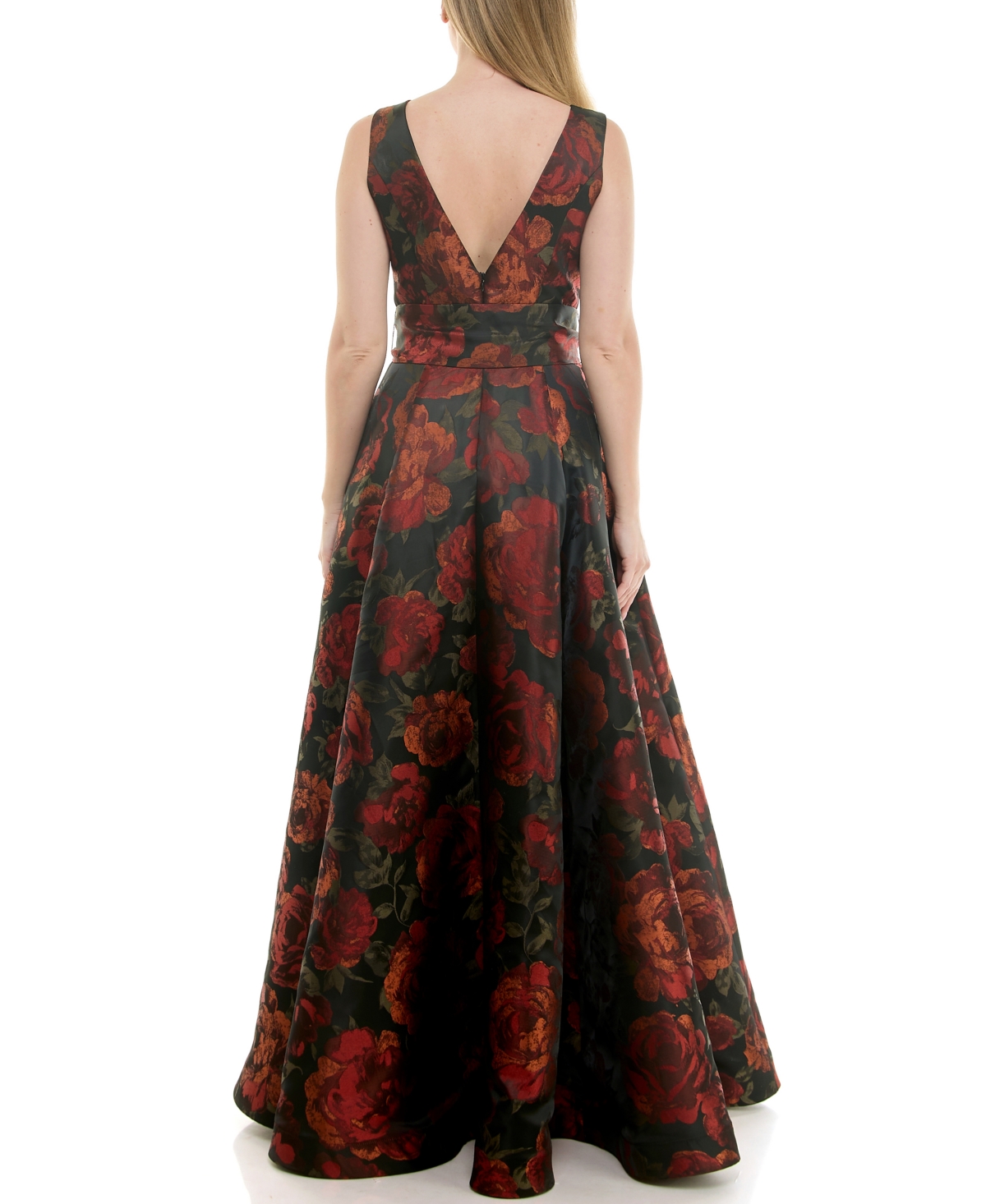 Taylor Women's Printed V-neck Dress In Red