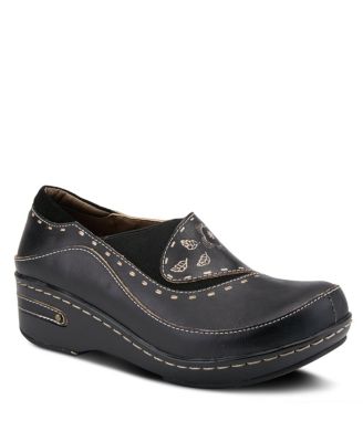 L Artiste Women s Burbank Hand-Painted Leather Clogs