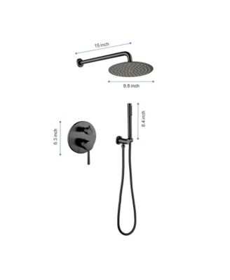 Rain Shower Head Systems Wall Mounted Shower Faucet Set Head Handheld Shower Set For Bathroom