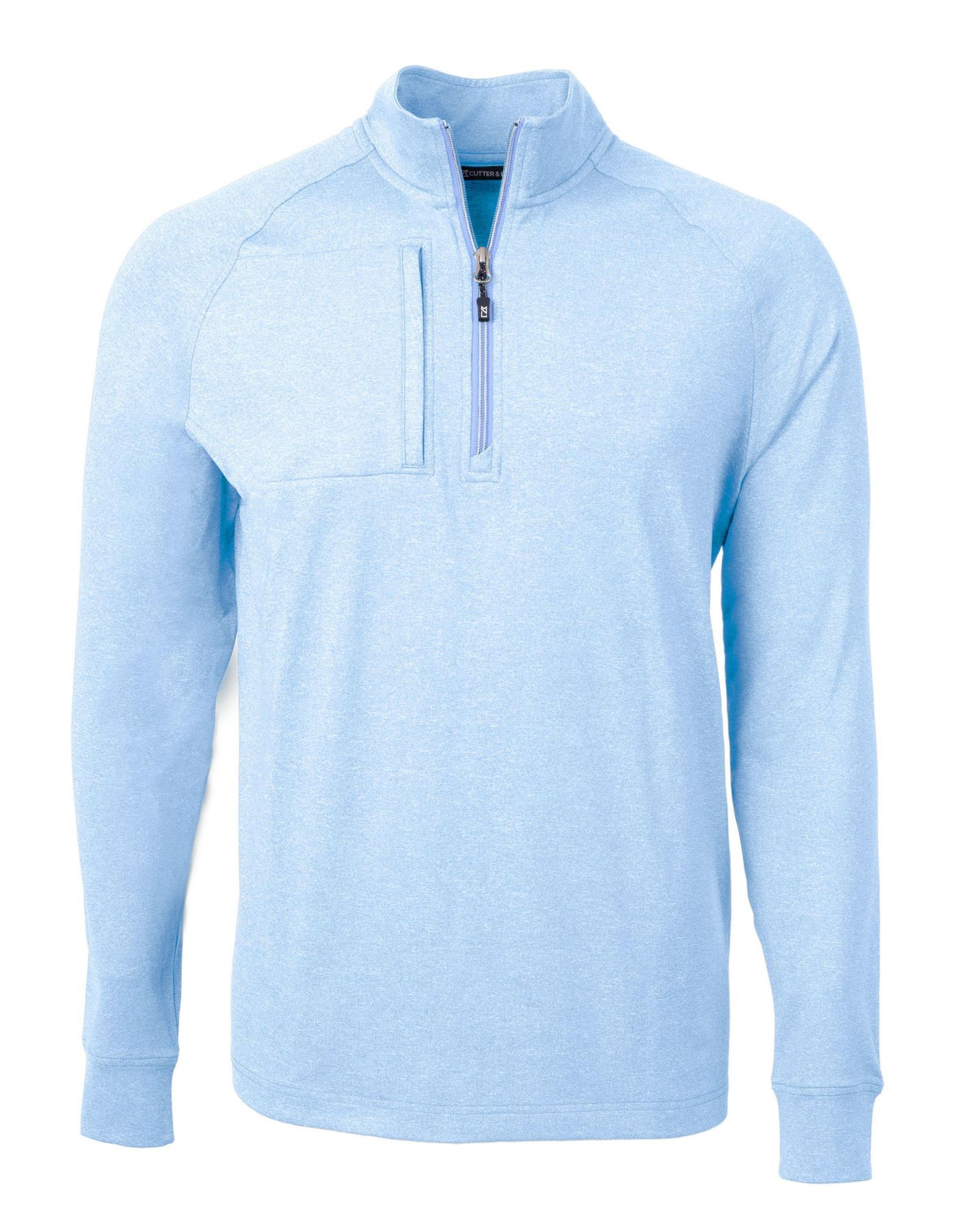 Мужской свитер Cutter & Buck Adapt Eco Knit Heather Quarter Zip Pullover, цвет: Меланжевый — фото 2