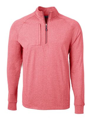 Men's Cutter and Buck Adapt Eco Knit Heather Quarter Zip Pullover
