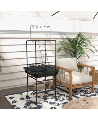 Bird Sd with Wheels for Indoor Outdoor Small Parrot, Dark