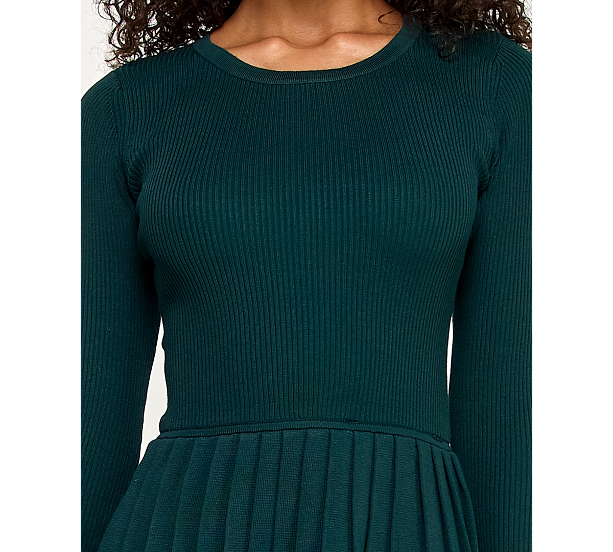 Bcx Women's Long Sleeve Sweater Dress In Green