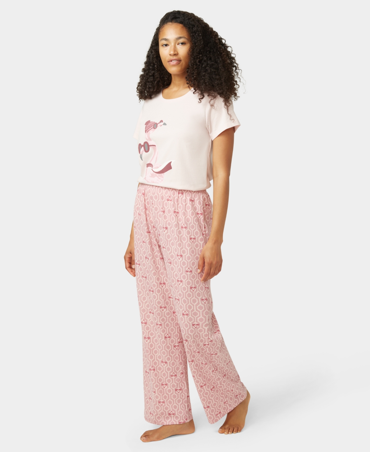Hue Women's 2-piece Embellished Short Sleeve Pajama Set In Pink