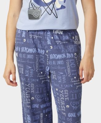 Women's 2-Piece Embellished Short Sleeve Pajama Set